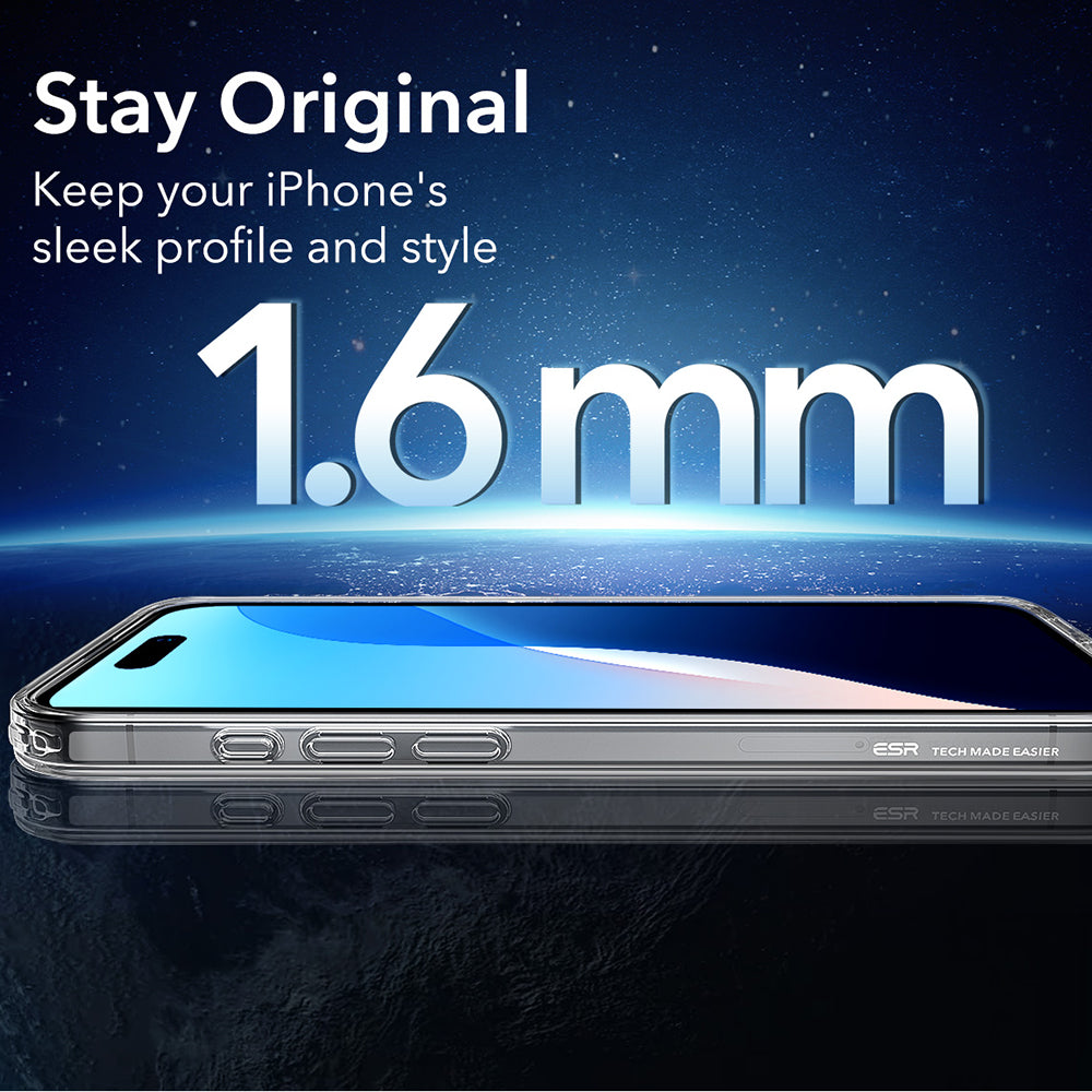 Coque MagSafe pour Apple iPhone 16 Pro Max, ESR, Classic Hybrid, Transparent Satiné