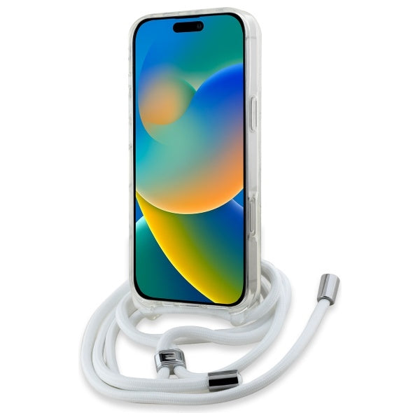 Coque MagSafe pour Apple iPhone 16 Pro Max, Karl Lagerfeld, IML Crossbody Karl's Head, Transparente