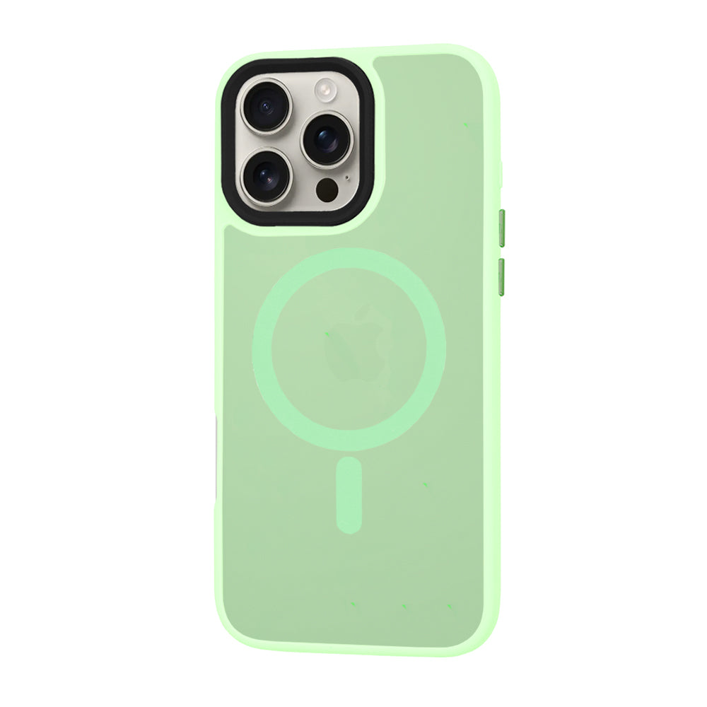 Coque MagSafe pour Apple iPhone 16 Pro Max, Techsuit, HaloFrost, Vert Clair