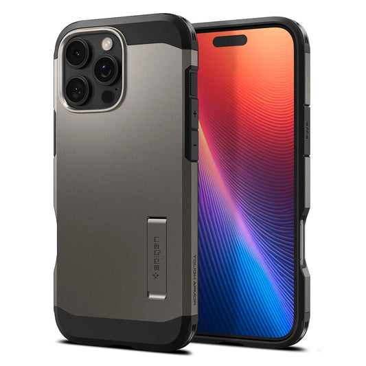 Housse MagSafe pour Apple iPhone 16 Pro, Spigen, Tough Armor, Gris ACS08145