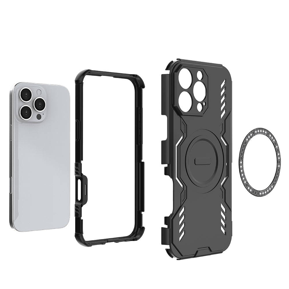 Coque MagSafe pour Apple iPhone 16 Pro, Techsuit, ArmorMag, Bleue