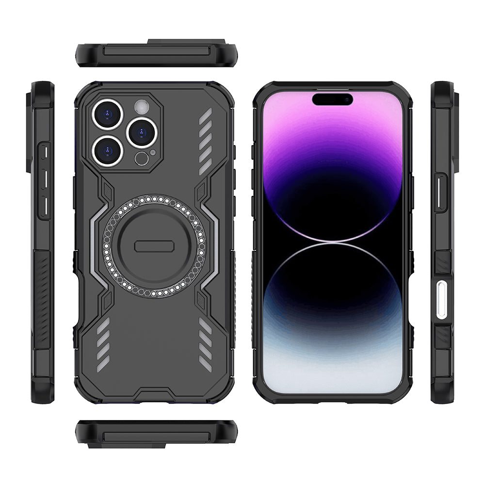 Coque MagSafe pour Apple iPhone 16 Pro, Techsuit, ArmorMag, Noire