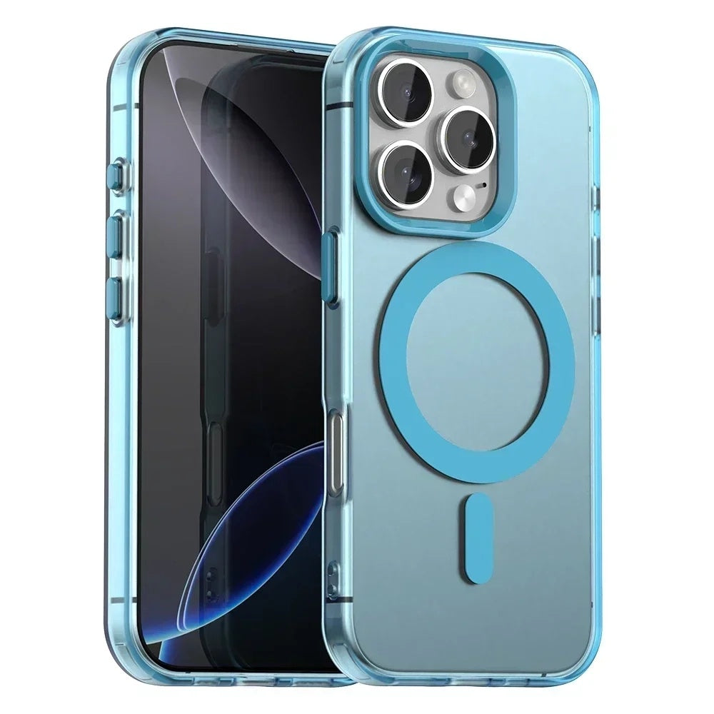 Coque MagSafe pour Apple iPhone 16 Pro, Techsuit, CandyCase, Bleue