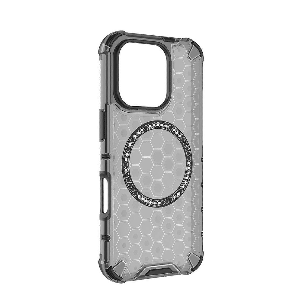 Coque MagSafe pour Apple iPhone 16 Pro, Techsuit, HoneyComb Shield, Noire