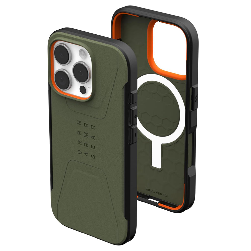 Coque MagSafe pour Apple iPhone 16 Pro, Urban Armor Gear, Civilian, Vert