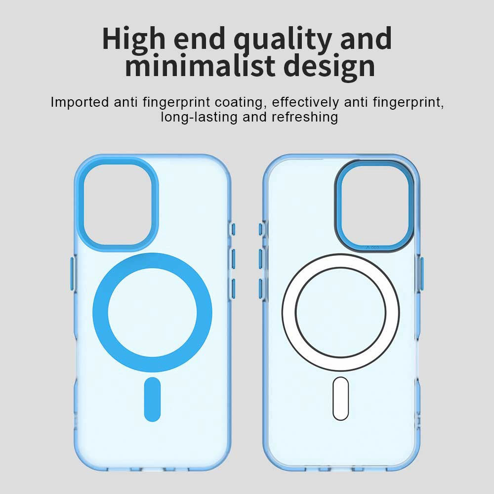 Coque MagSafe pour Apple iPhone 16, Techsuit, CandyCase, Bleue