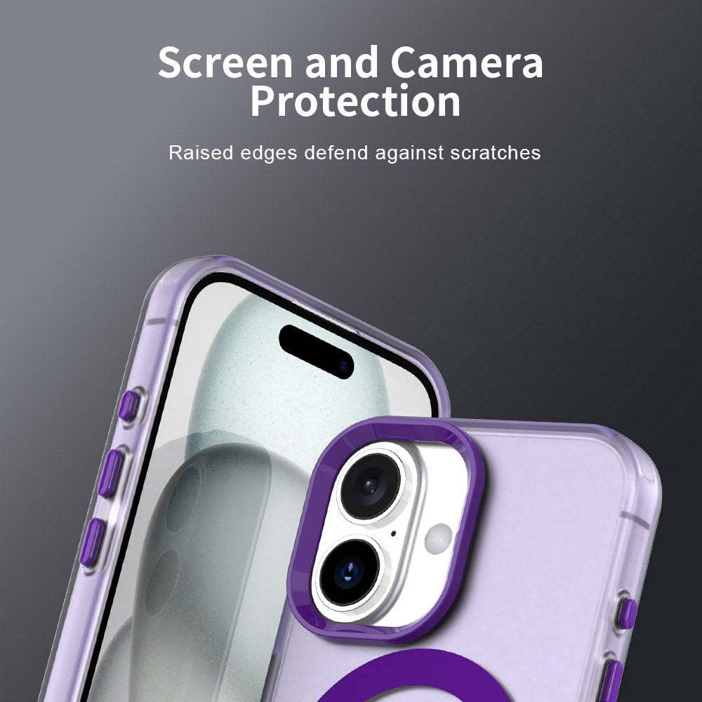 Coque MagSafe pour Apple iPhone 16, Techsuit, CandyCase, Violet