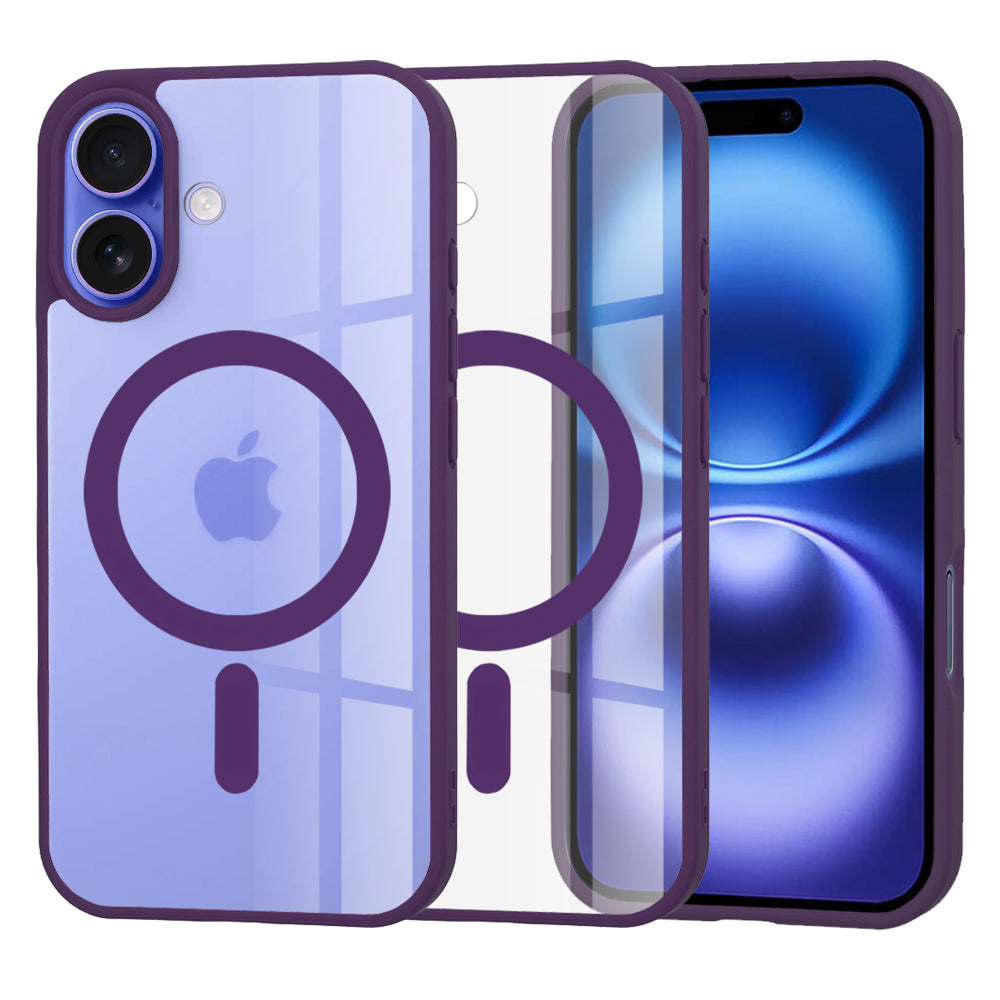 Coque MagSafe pour Apple iPhone 16, Techsuit, Pro, Violet