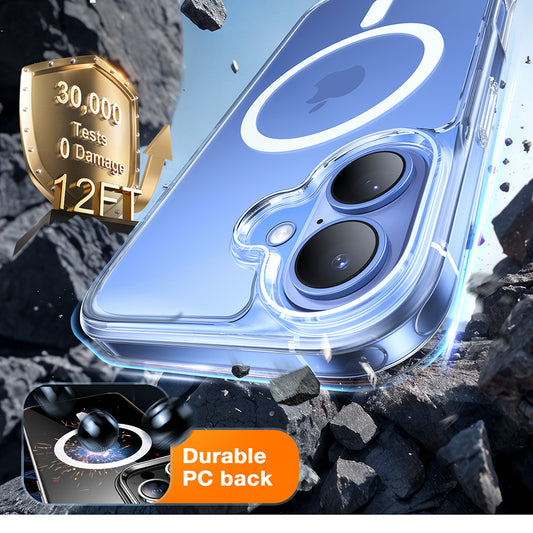 Coque MagSafe pour Apple iPhone 16, Torras, Diamond, Transparente