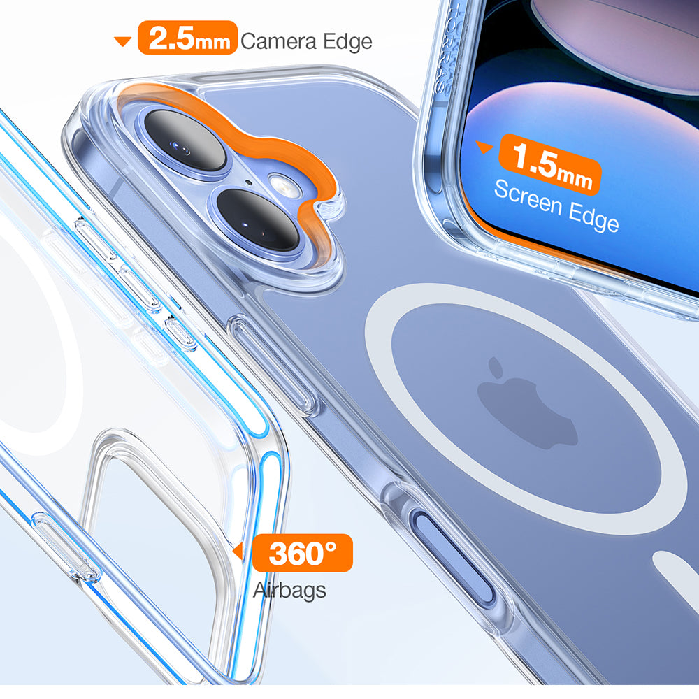 Coque MagSafe pour Apple iPhone 16, Torras, Diamond, Transparente