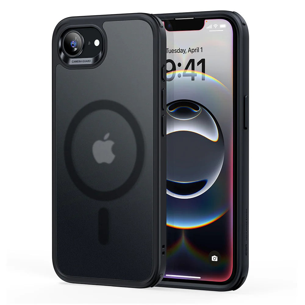 Coque MagSafe pour Apple iPhone 17e / 16e, ESR, Classic Hybrid, Noir Satiné