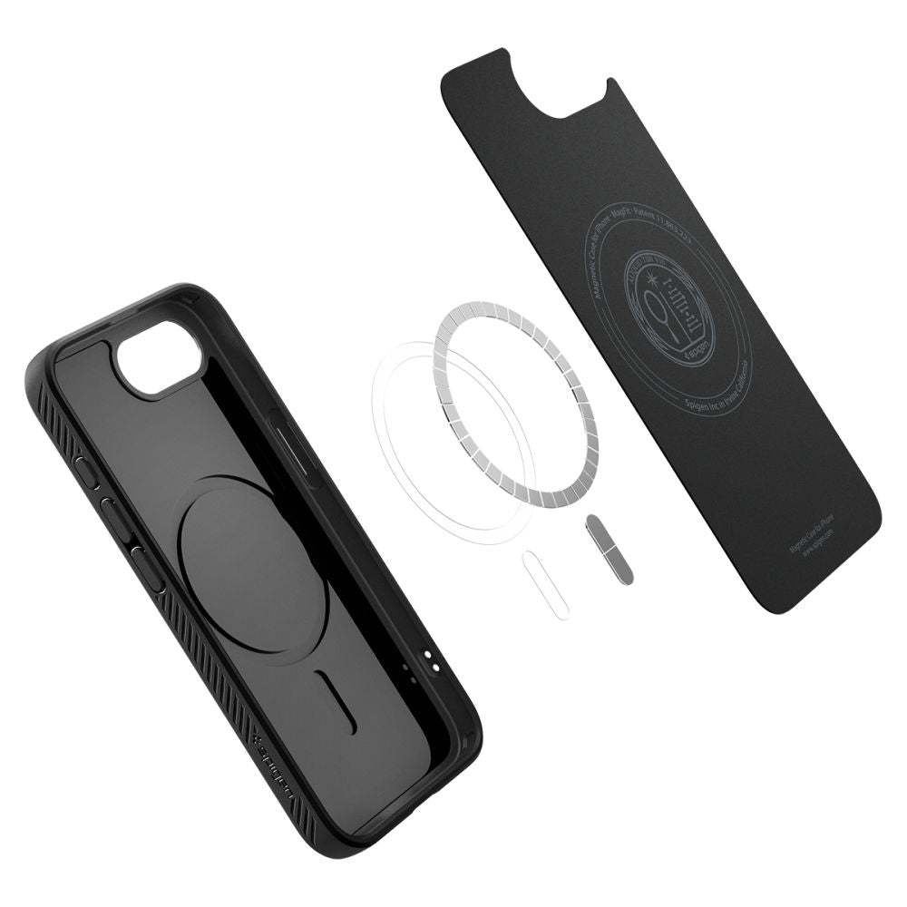 Coque MagSafe pour Apple iPhone 17e / 16e, Spigen, Liquid Air, Noir Mat ACS09151