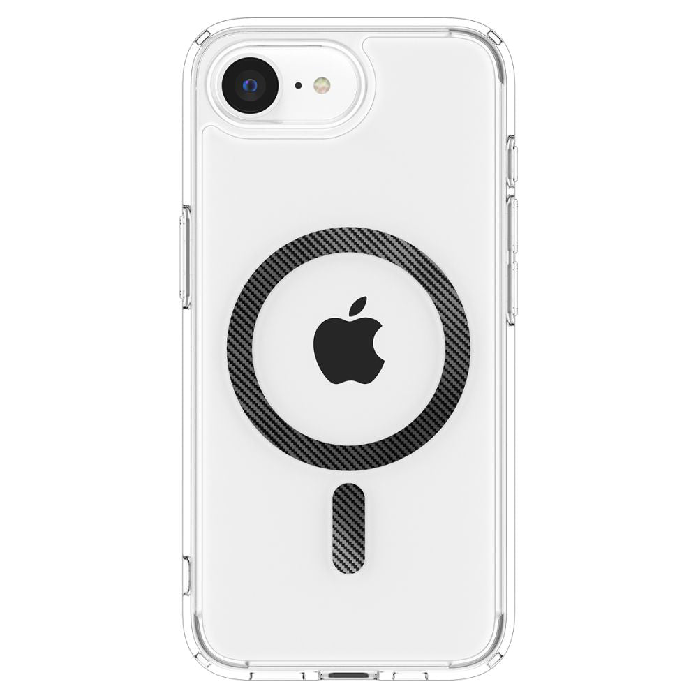 Coque MagSafe pour Apple iPhone 17e / 16e, Spigen, Ultra Hybrid Carbon, Transparente ACS09140