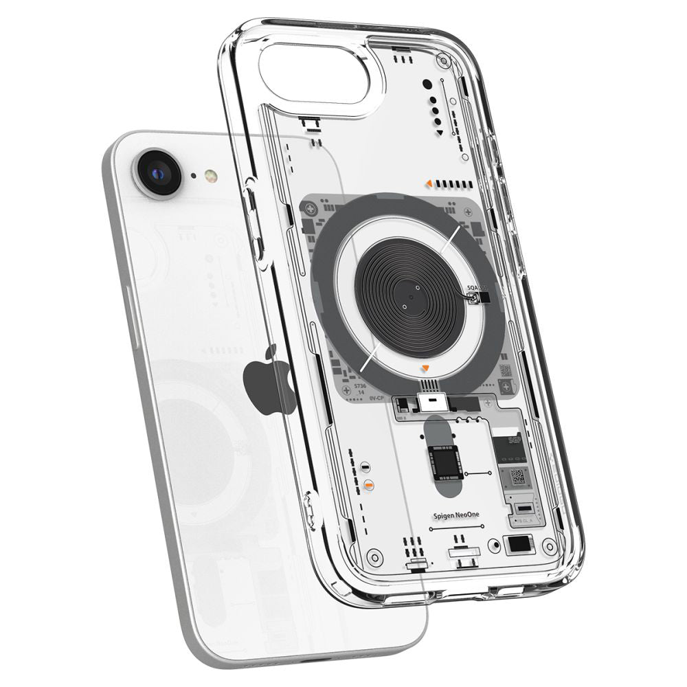 Coque MagSafe pour Apple iPhone 17e / 16e, Spigen, Ultra Hybrid Neo One, Transparente