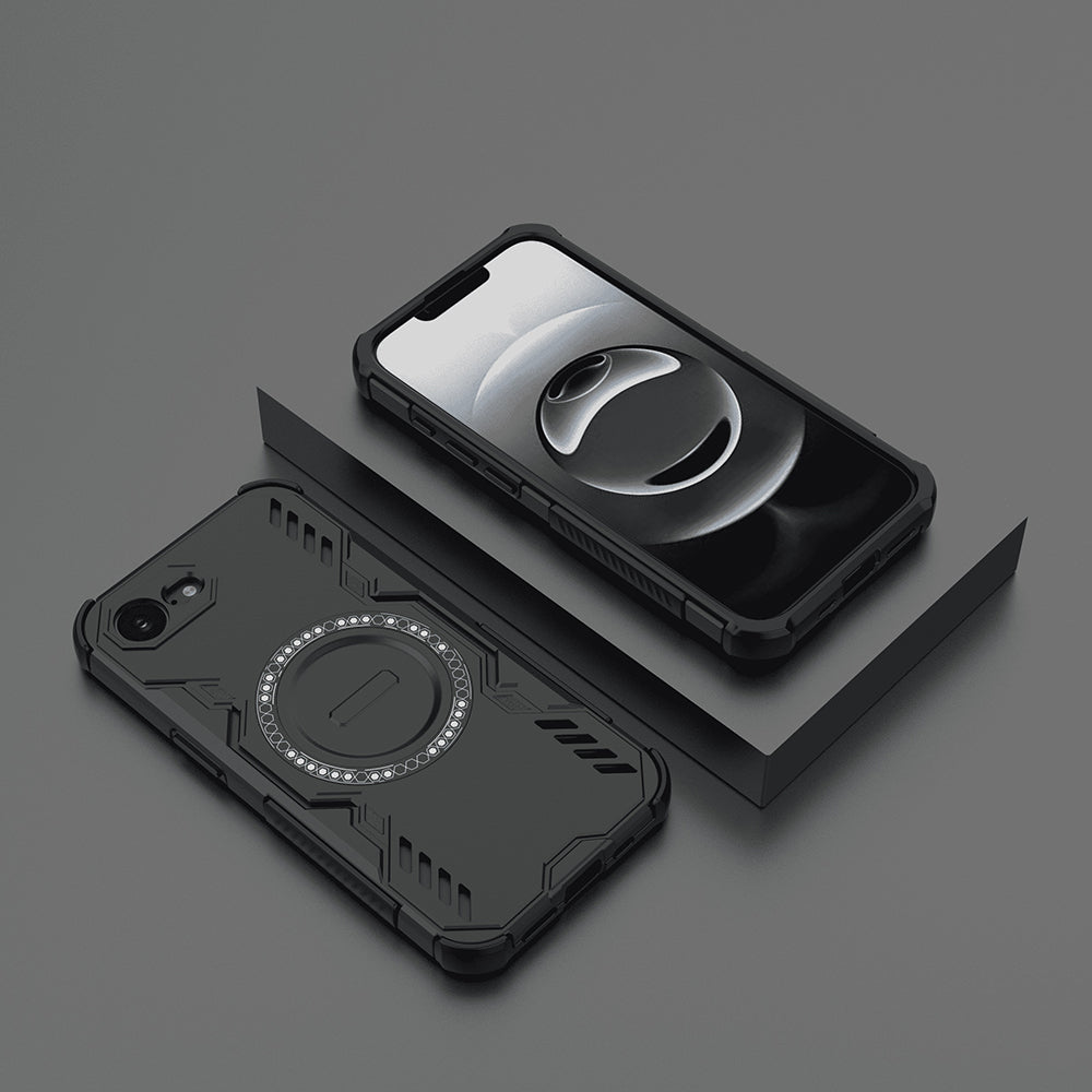 Coque MagSafe pour Apple iPhone 17e / 16e, Techsuit, ArmorMag, Noire