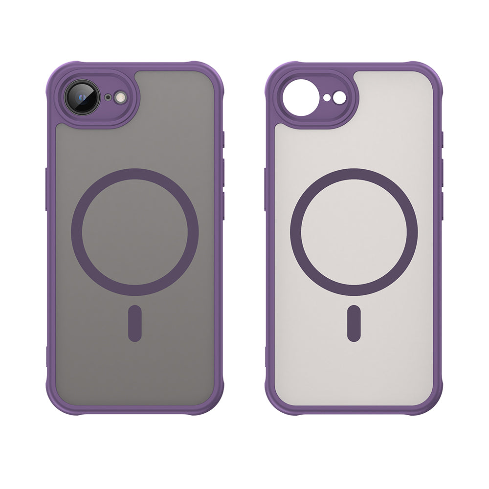 Coque MagSafe pour Apple iPhone 17e / 16e, Techsuit, HaloFrost II, Violet