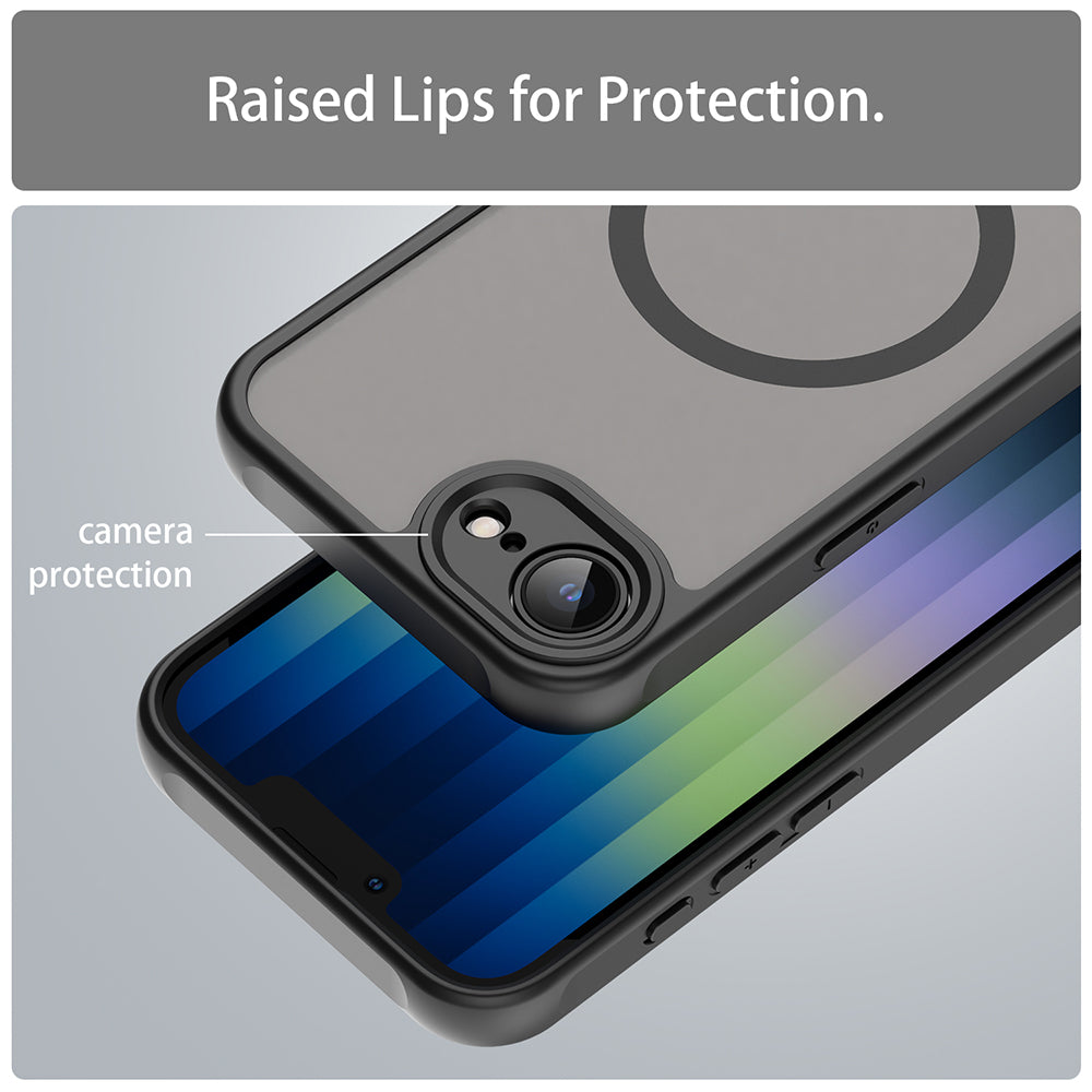 Coque MagSafe pour Apple iPhone 17e / 16e, Techsuit, HaloFrost II, Noire