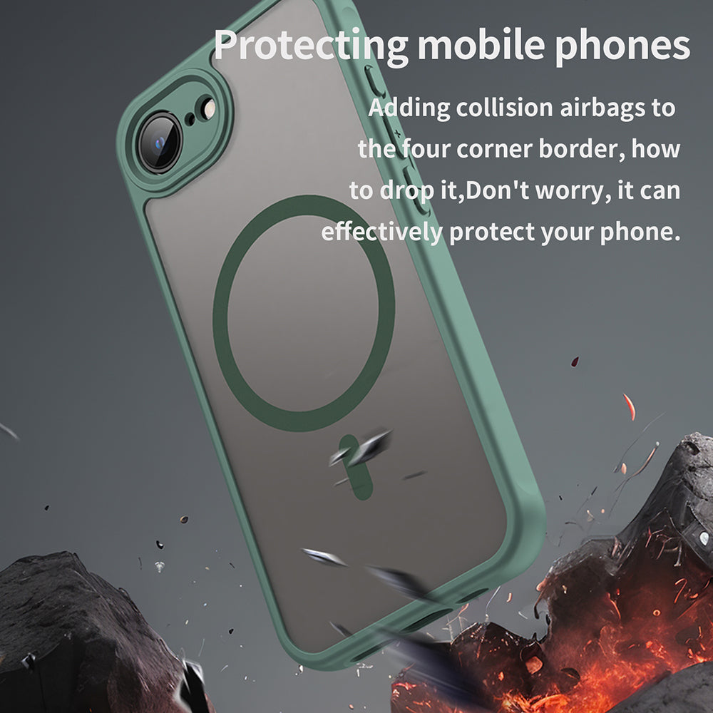Coque MagSafe pour Apple iPhone 17e / 16e, Techsuit, HaloFrost II, Vert