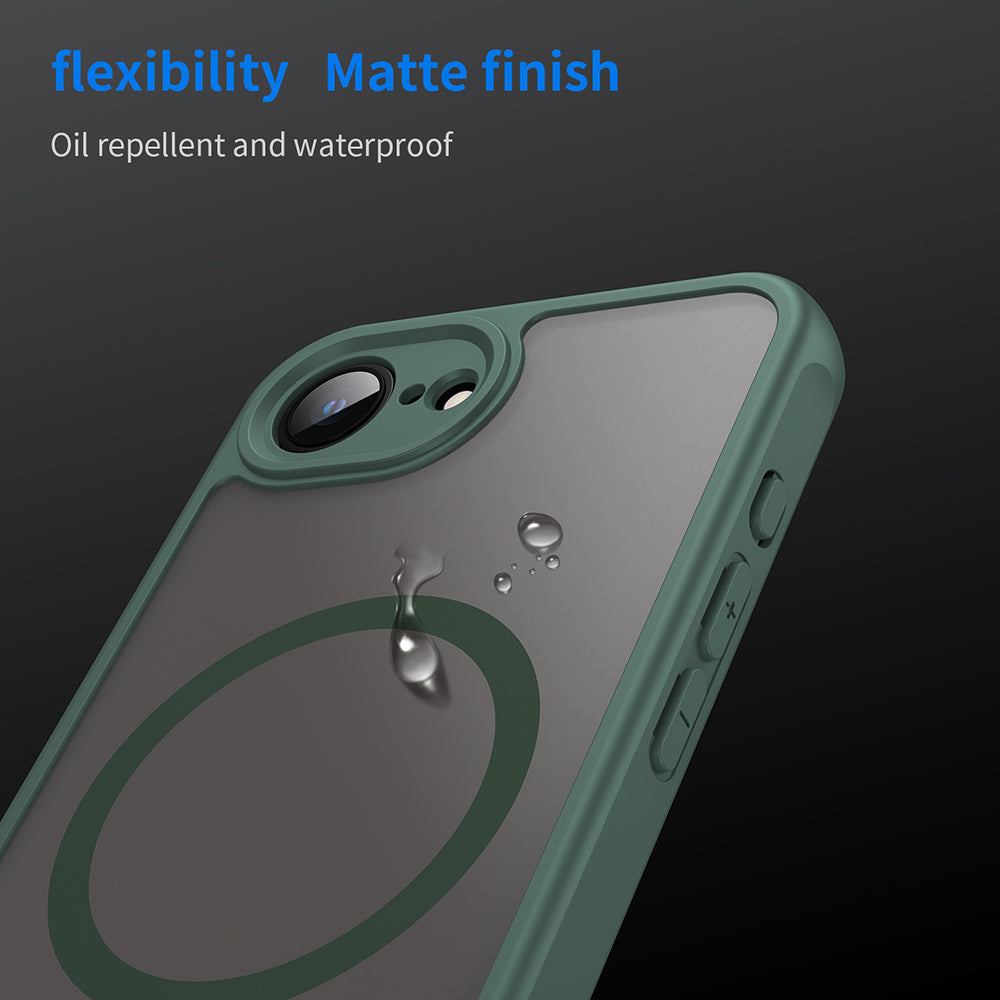 Coque MagSafe pour Apple iPhone 17e / 16e, Techsuit, HaloFrost II, Vert