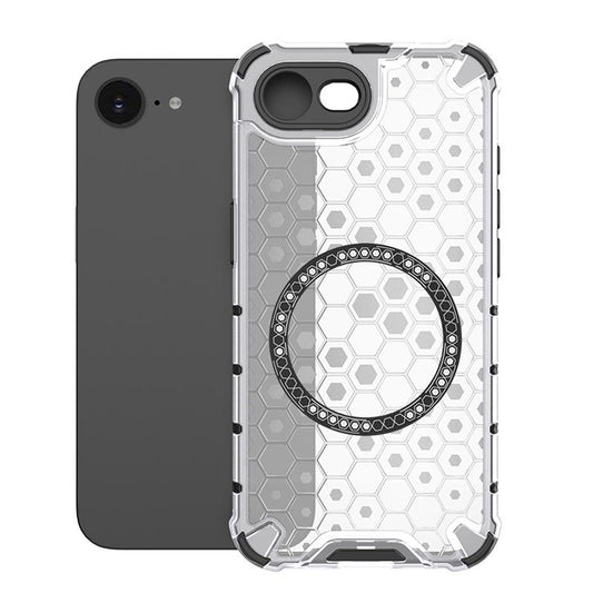 Coque MagSafe pour Apple iPhone 17e / 16e, Techsuit, HoneyComb Shield, Blanche