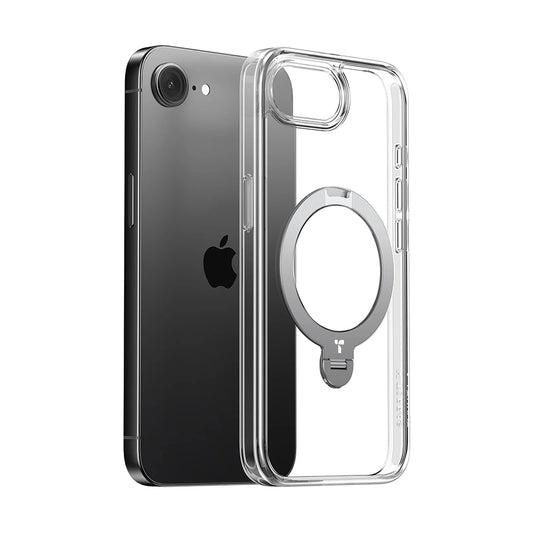 Étui MagSafe pour Apple iPhone 17e / 16e, Torras, Ostand Spin, Transparent