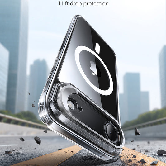 Coque MagSafe pour Apple iPhone 17 Air, ESR, Classic Hybrid Kickstand, Transparente