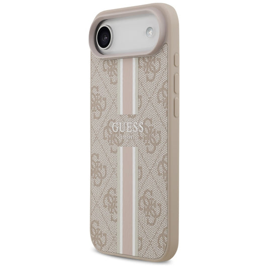 Coque MagSafe pour Apple iPhone 17 Air, Guess, 4G Printed Stripes, Rose