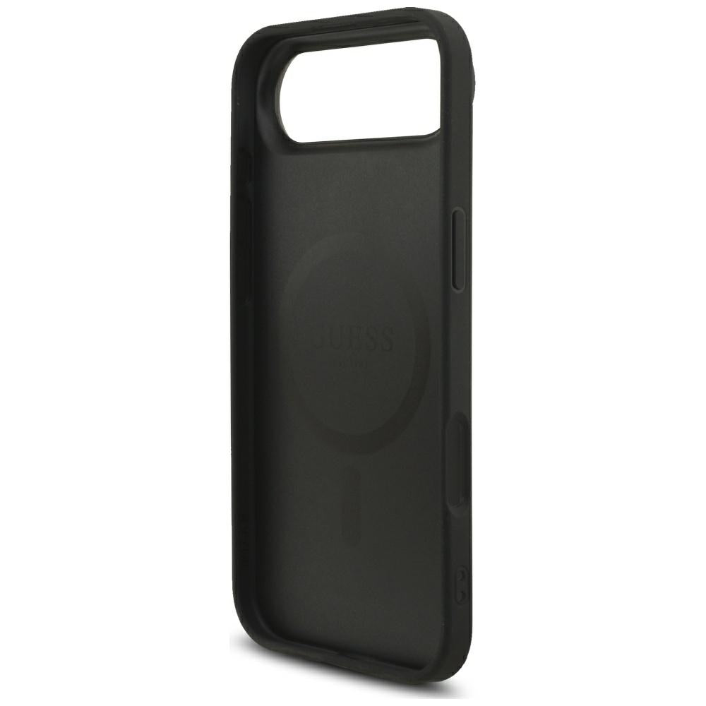 Housse MagSafe pour Apple iPhone 17 Air, Guess, logo Triangle 4G avec bandoulière, Noire