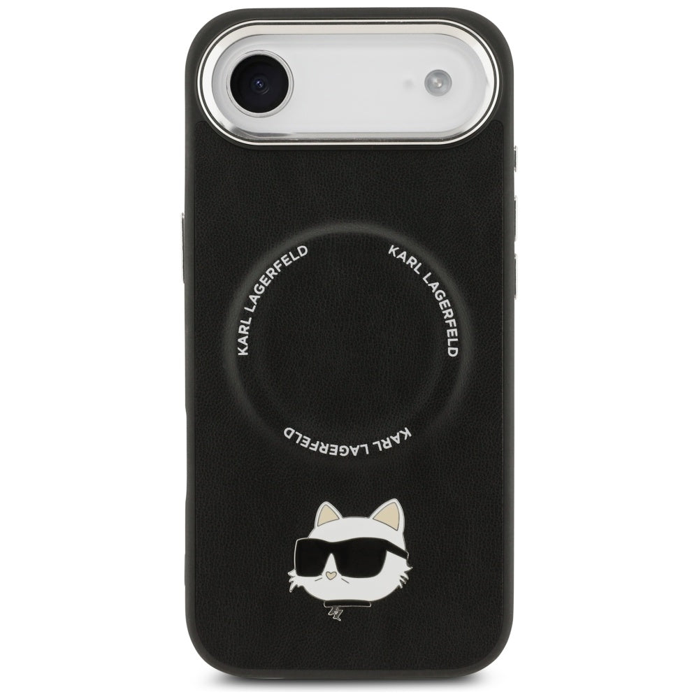 Étui MagSafe pour Apple iPhone 17 Air, Karl Lagerfeld, Choupette Pin, Noir