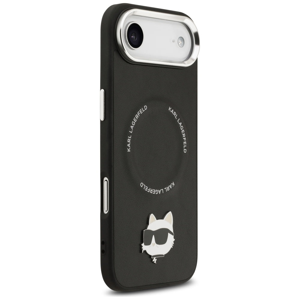 Étui MagSafe pour Apple iPhone 17 Air, Karl Lagerfeld, Choupette Pin, Noir