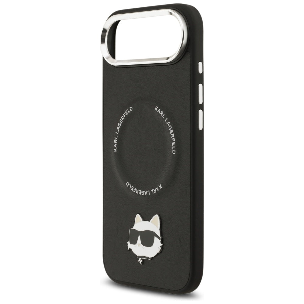 Étui MagSafe pour Apple iPhone 17 Air, Karl Lagerfeld, Choupette Pin, Noir