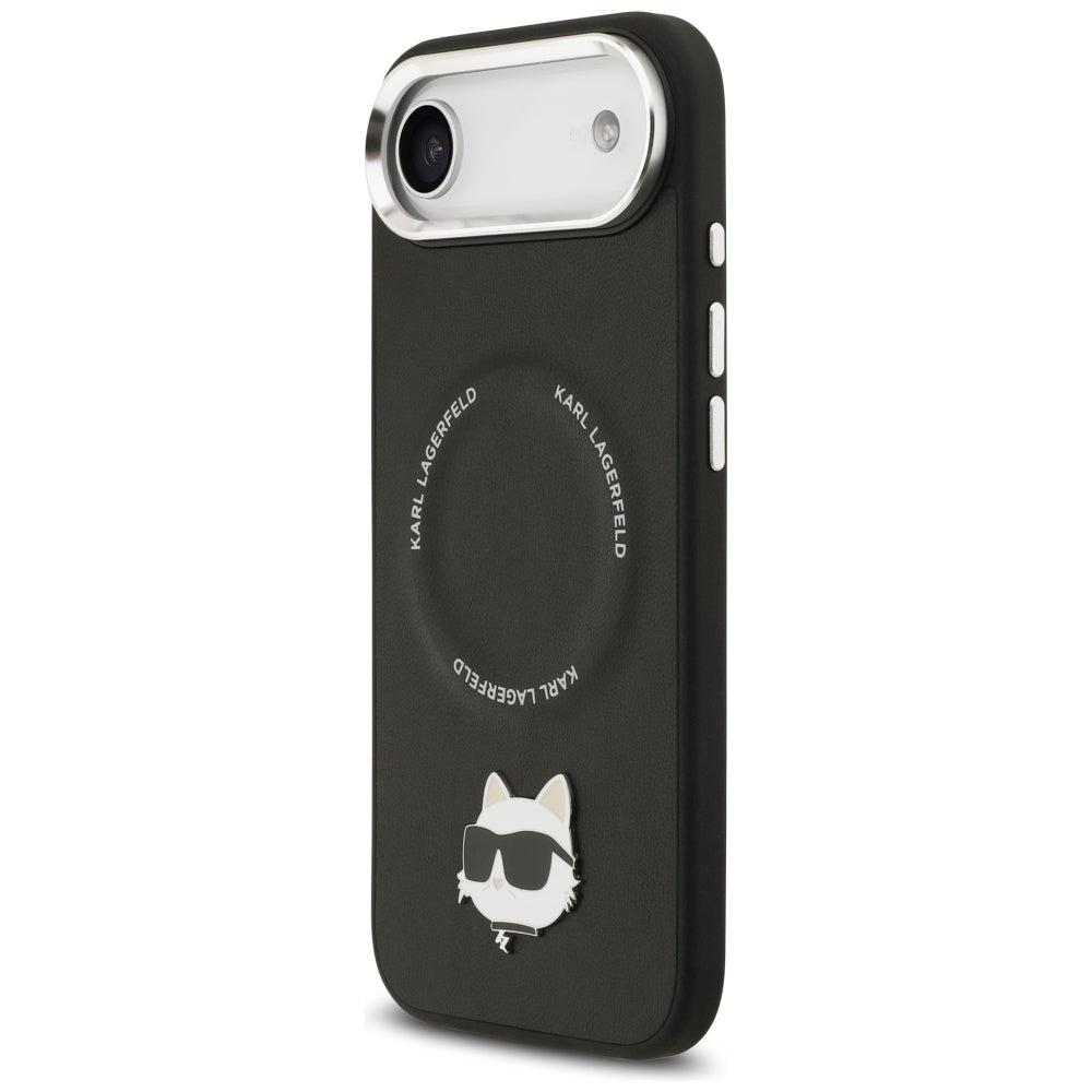 Étui MagSafe pour Apple iPhone 17 Air, Karl Lagerfeld, Choupette Pin, Noir