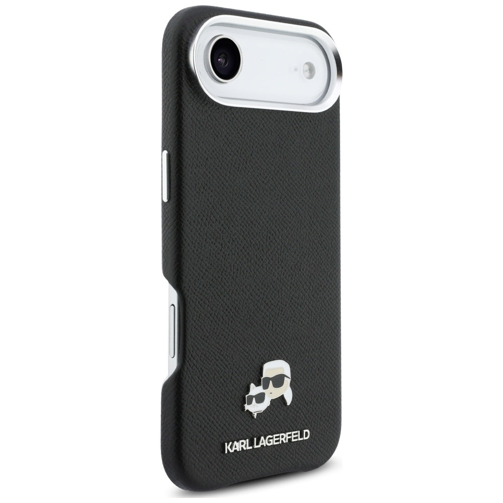 Étui MagSafe pour Apple iPhone 17 Air, Karl Lagerfeld, Karl & Choupette Head's Pin, Noir