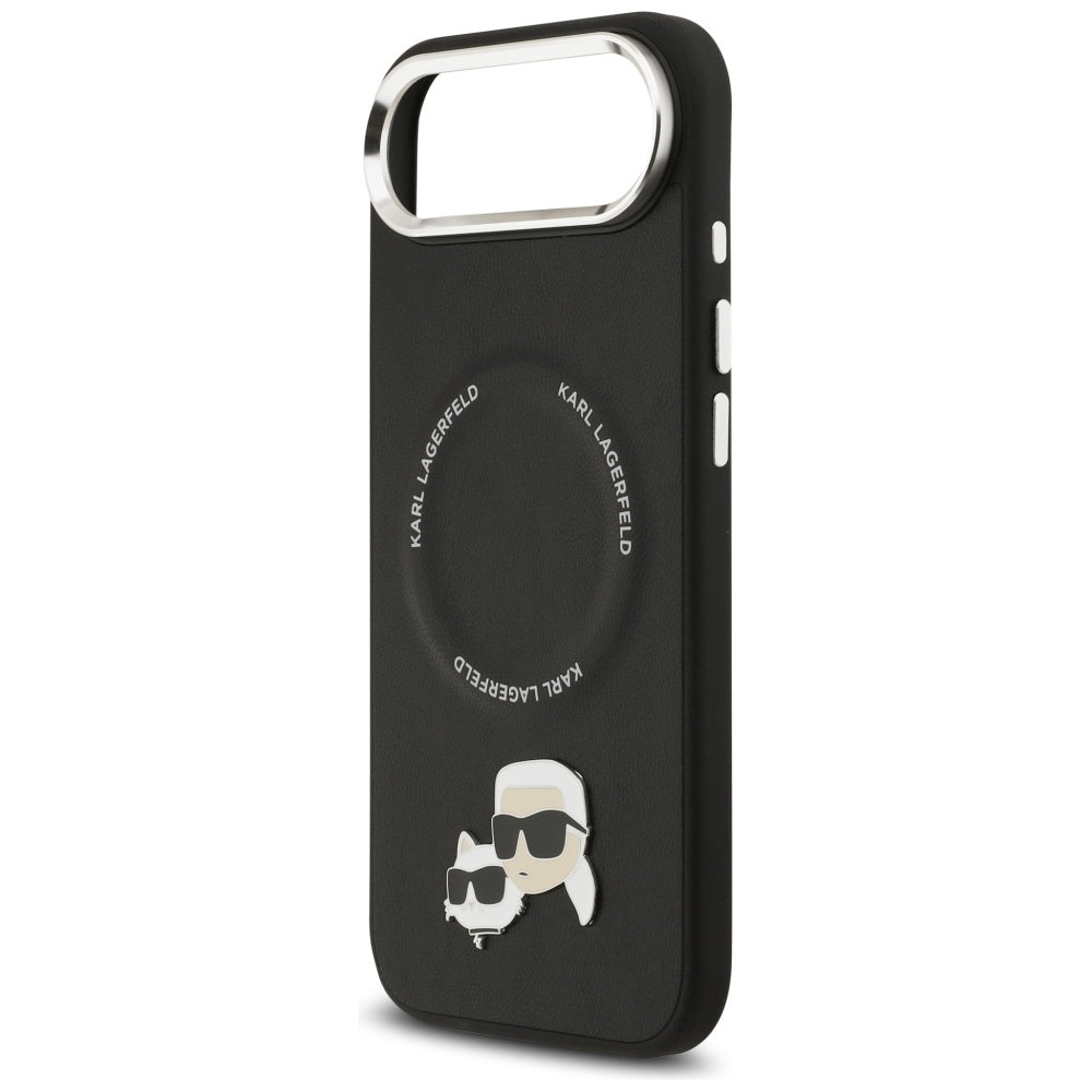 Étui MagSafe pour Apple iPhone 17 Air, Karl Lagerfeld, Karl & Choupette Pins, Noir