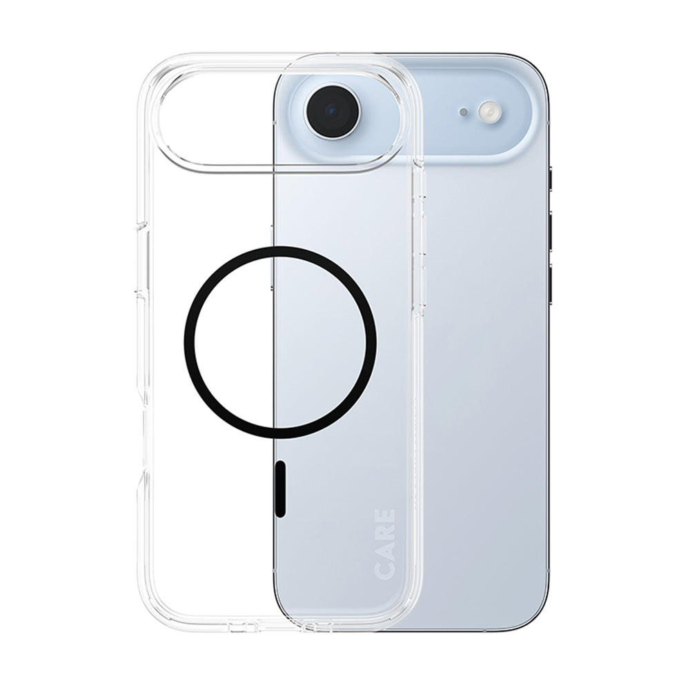 Coque MagSafe pour Apple iPhone 17 Air, PanzerGlass, Care Urban Explorer, Transparent Noir