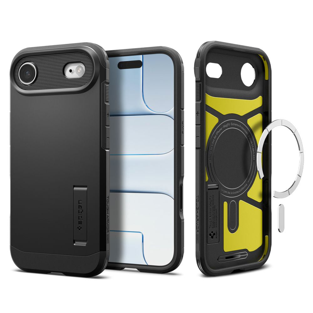 Coque MagSafe pour Apple iPhone 17 Air, Spigen, Tough Armor T, Noire ACS10324