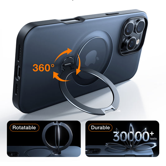 Étui MagSafe pour Apple iPhone 17 Air, Torras, Ostand Spin, Noir