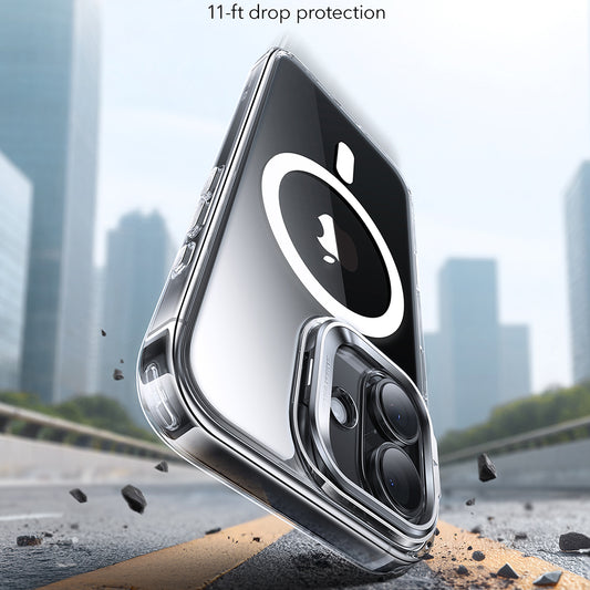 Coque MagSafe pour Apple iPhone 17, ESR, Classic Hybrid Kickstand, Transparente