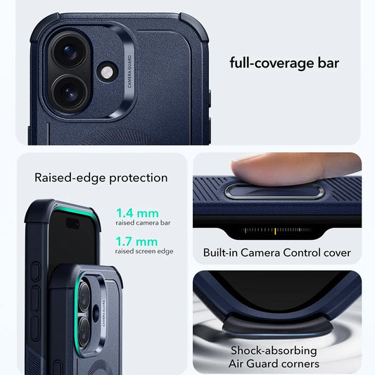 Coque MagSafe pour Apple iPhone 17, ESR, Cyber, Bleue