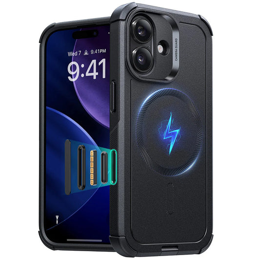 Coque MagSafe pour Apple iPhone 17, ESR, Cyber, Noire