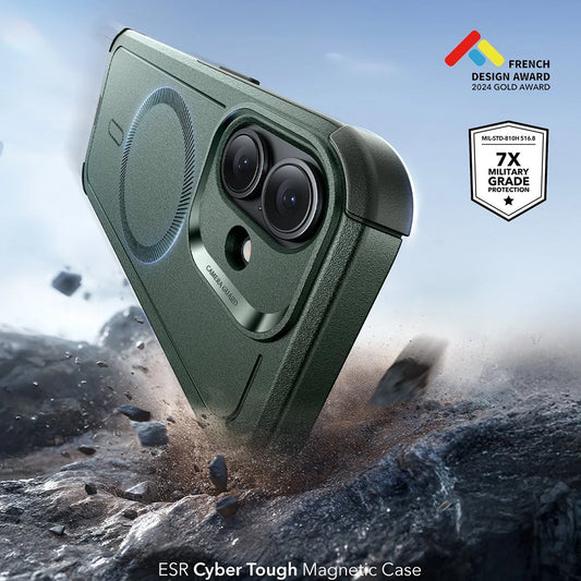 Coque MagSafe pour Apple iPhone 17, ESR, Cyber, Vert