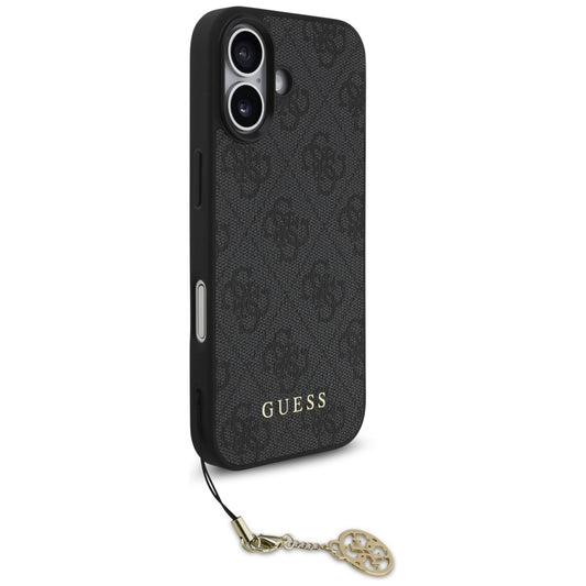 Étui MagSafe pour Apple iPhone 17, Guess, 4G Charm Cradle, Noir
