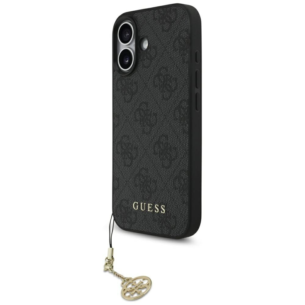 Étui MagSafe pour Apple iPhone 17, Guess, 4G Charm Cradle, Noir