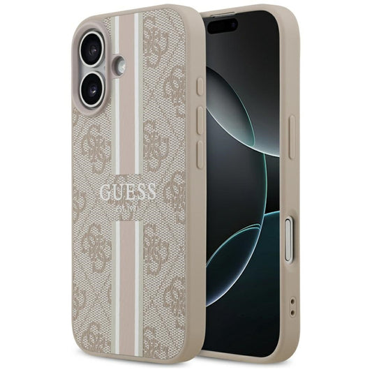 Coque MagSafe pour Apple iPhone 17, Guess, 4G Printed Stripes, Rose.