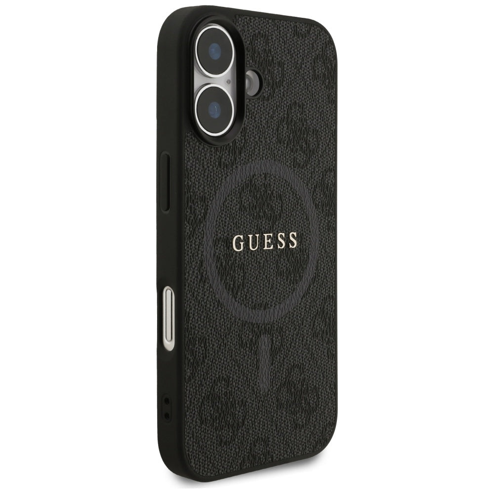 Étui MagSafe pour Apple iPhone 17, Guess, 4G Ring Classic Logo, Noir