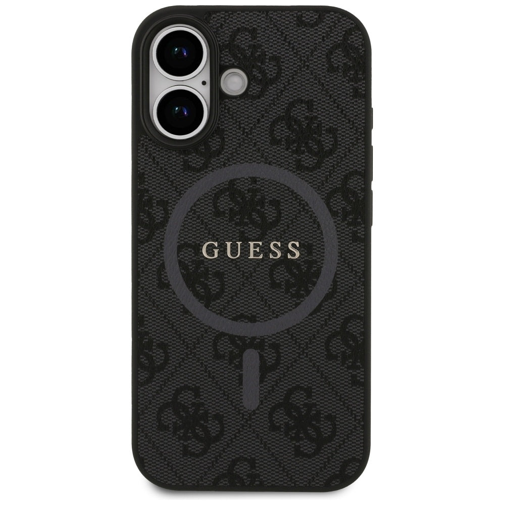 Étui MagSafe pour Apple iPhone 17, Guess, 4G Ring Classic Logo, Noir