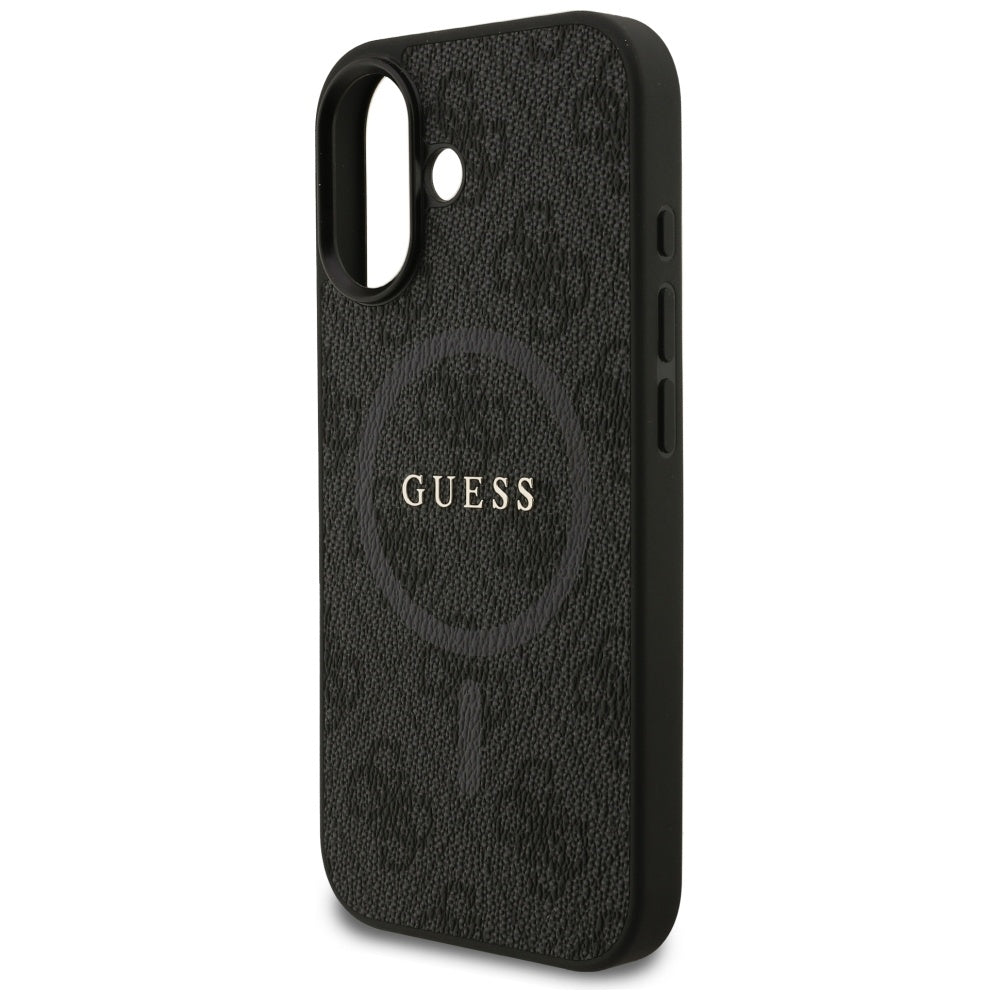 Étui MagSafe pour Apple iPhone 17, Guess, 4G Ring Classic Logo, Noir