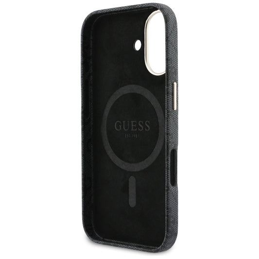 Coque MagSafe pour Apple iPhone 17, Guess, Logo Script 4G, Noire
