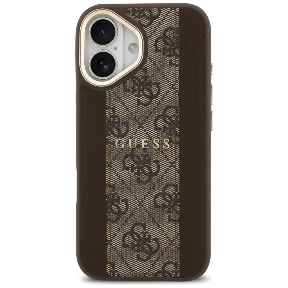 MagSafe Case for Apple iPhone 17, Guess, 4G Stripe, Brown