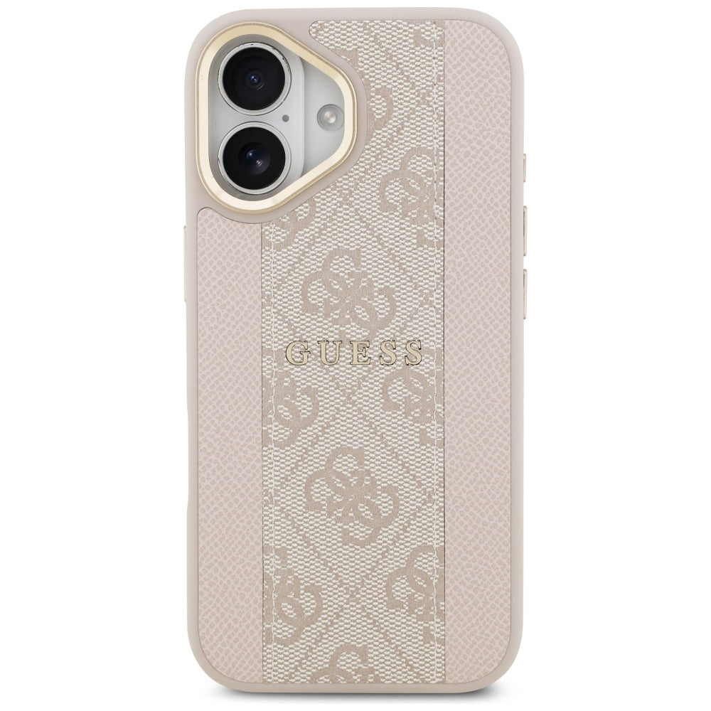 Coque MagSafe pour Apple iPhone 17, Guess, 4G Stripe, Rose